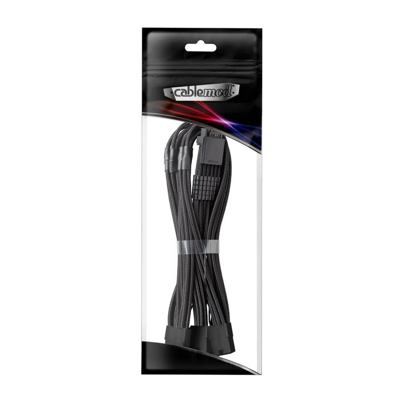 CableMod Pro ModMesh 12VHPWR PCI-e Cable Extension (Black, 16-pin to 4x8-pin, 45cm) - كابل